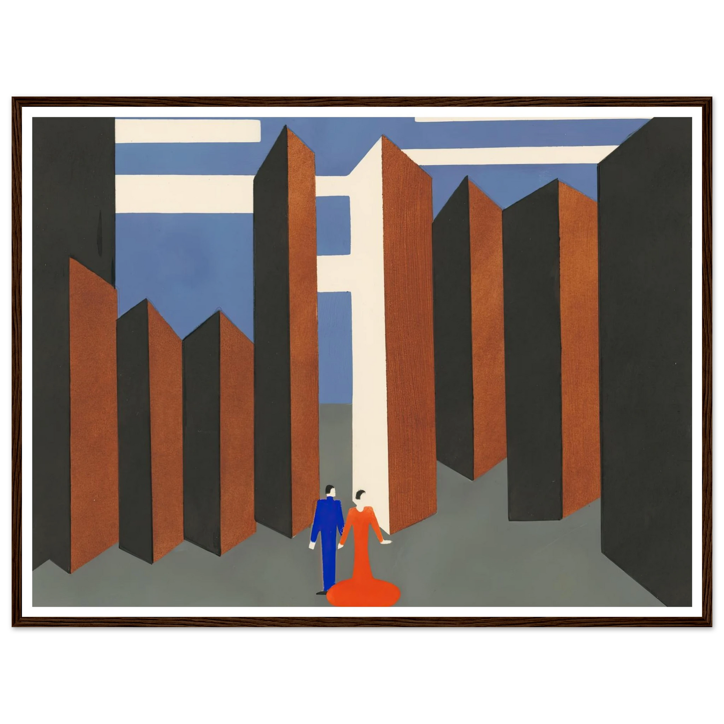 Maquettes dé Théatre 6 Art Print | Alexandra Exter - Framed Poster - 30x40 cm / 12x16″ - Black frame