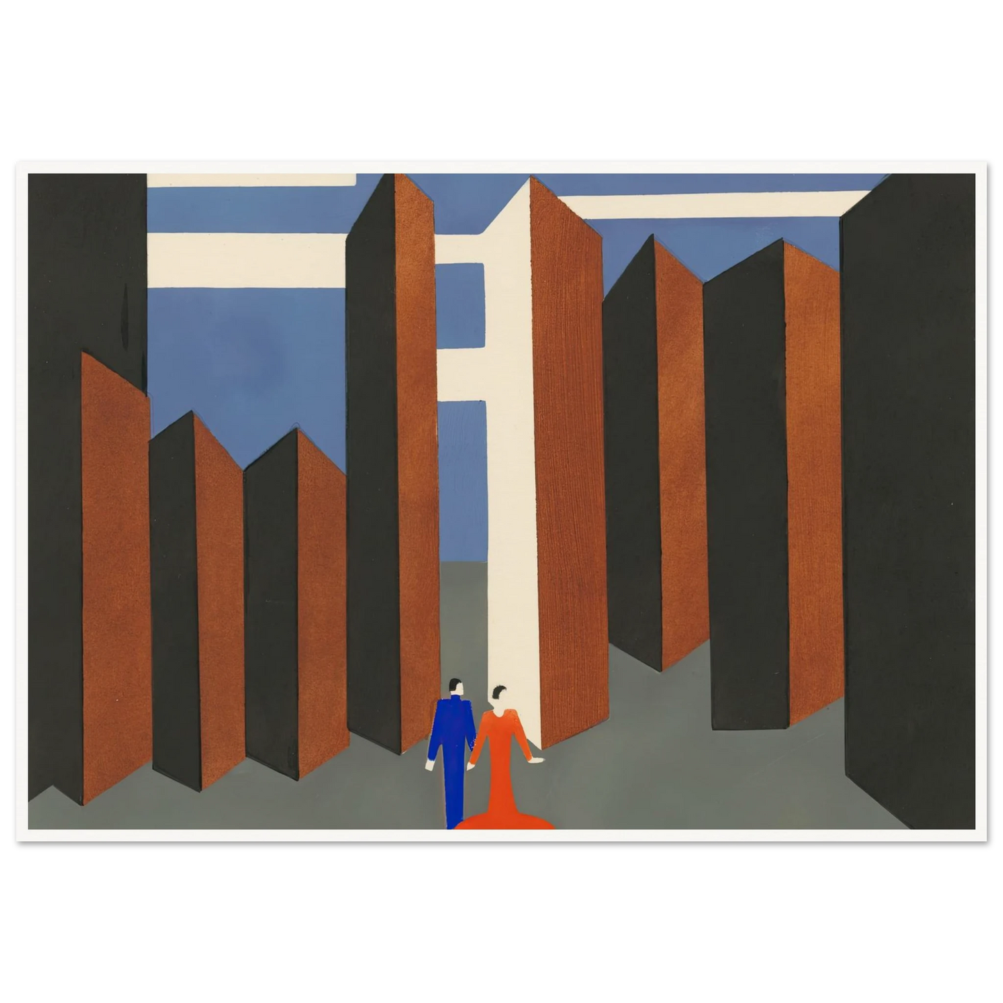 Maquettes dé Théatre 6 Art Print | Alexandra Exter - Framed Poster - 30x40 cm / 12x16″ - Black frame