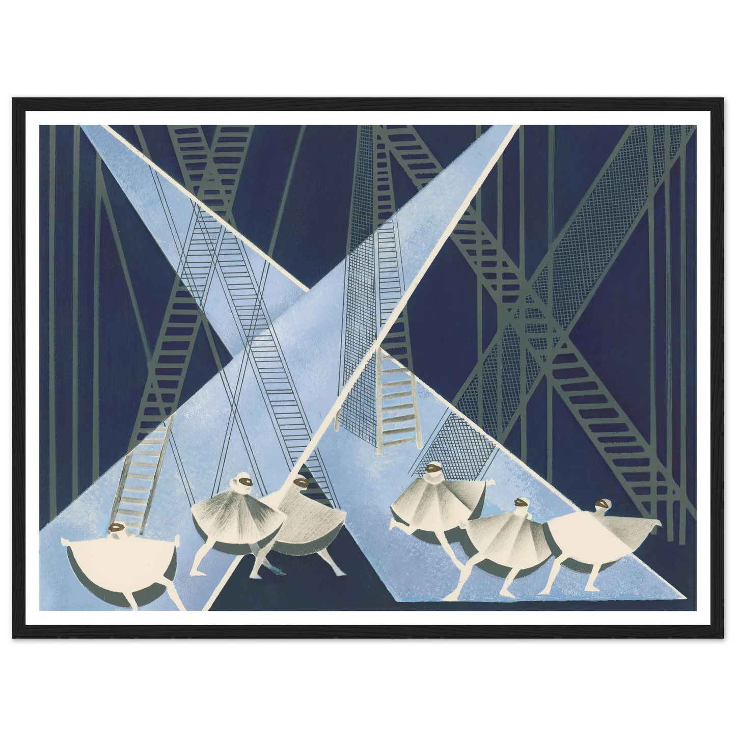 Maquettes dé Théatre 8 Art Print | Alexandra Exter - Framed Poster - 30x40 cm / 12x16″ - Black frame