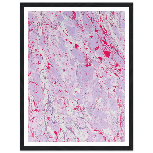Marble Fever - Framed Poster - 30x40 cm / 12x16″ - Black frame