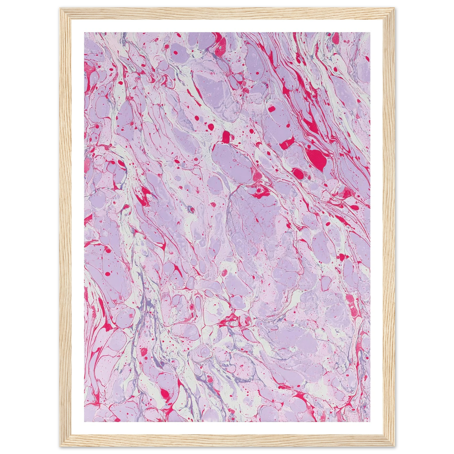 Marble Fever - Framed Poster - 30x40 cm / 12x16″ - Black frame
