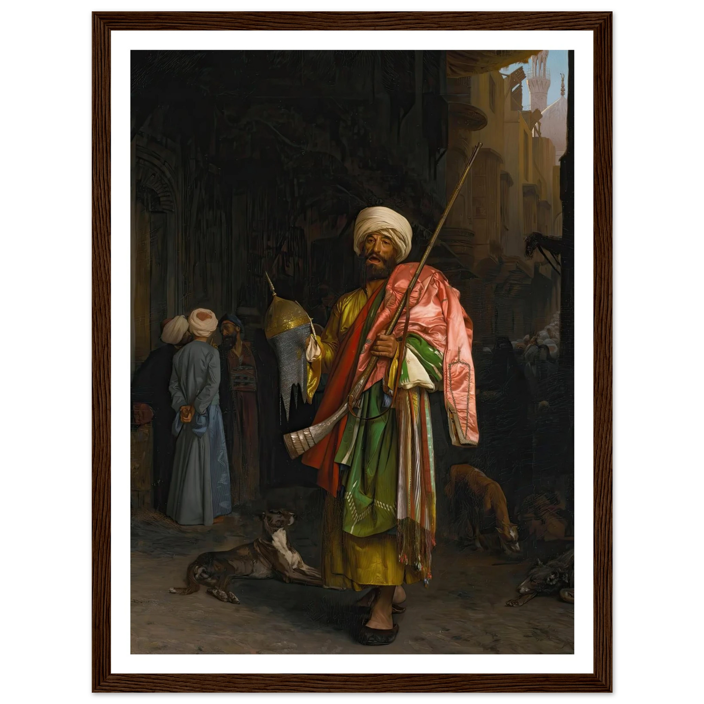 Marchand Ambulant Au Caire Art Print | Jean Leon Gerome - Framed Poster - 30x40 cm / 12x16″ - Black frame