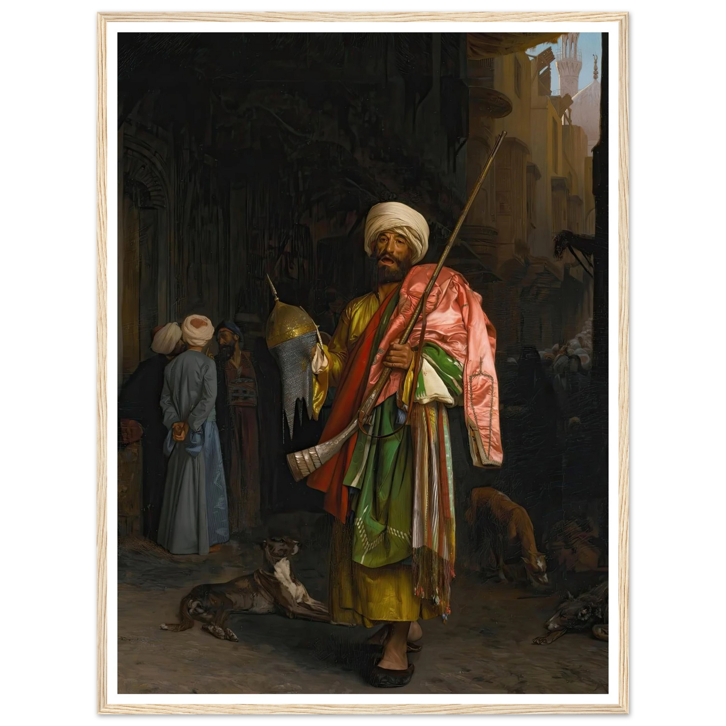 Marchand Ambulant Au Caire Art Print | Jean Leon Gerome - Framed Poster - 30x40 cm / 12x16″ - Black frame