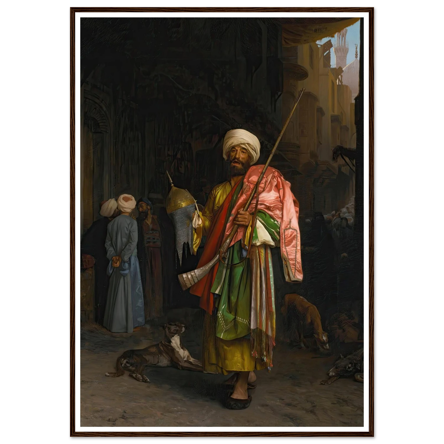 Marchand Ambulant Au Caire Art Print | Jean Leon Gerome - Framed Poster - 30x40 cm / 12x16″ - Black frame