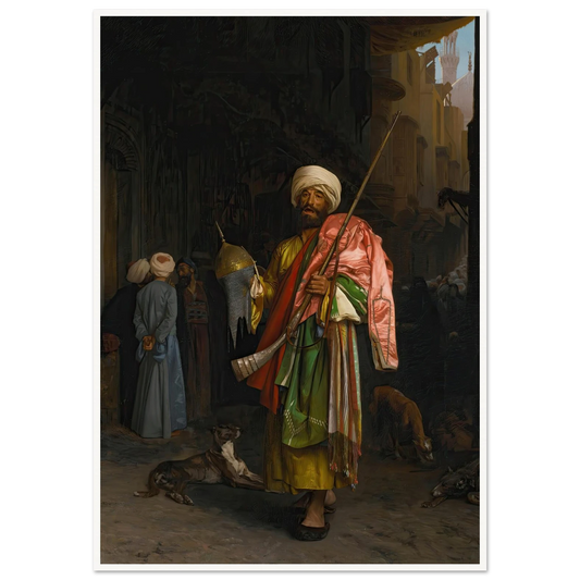 Marchand Ambulant Au Caire Art Print | Jean Leon Gerome - Framed Poster - 30x40 cm / 12x16″ - Black frame