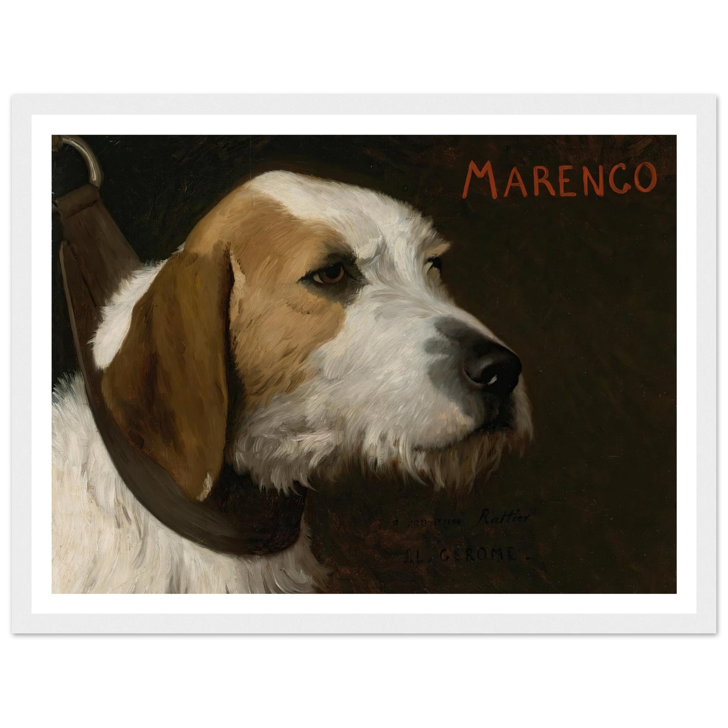 Marengo Art Print | Jean Leon Gerome - Framed Poster - 30x40 cm / 12x16″ - Black frame