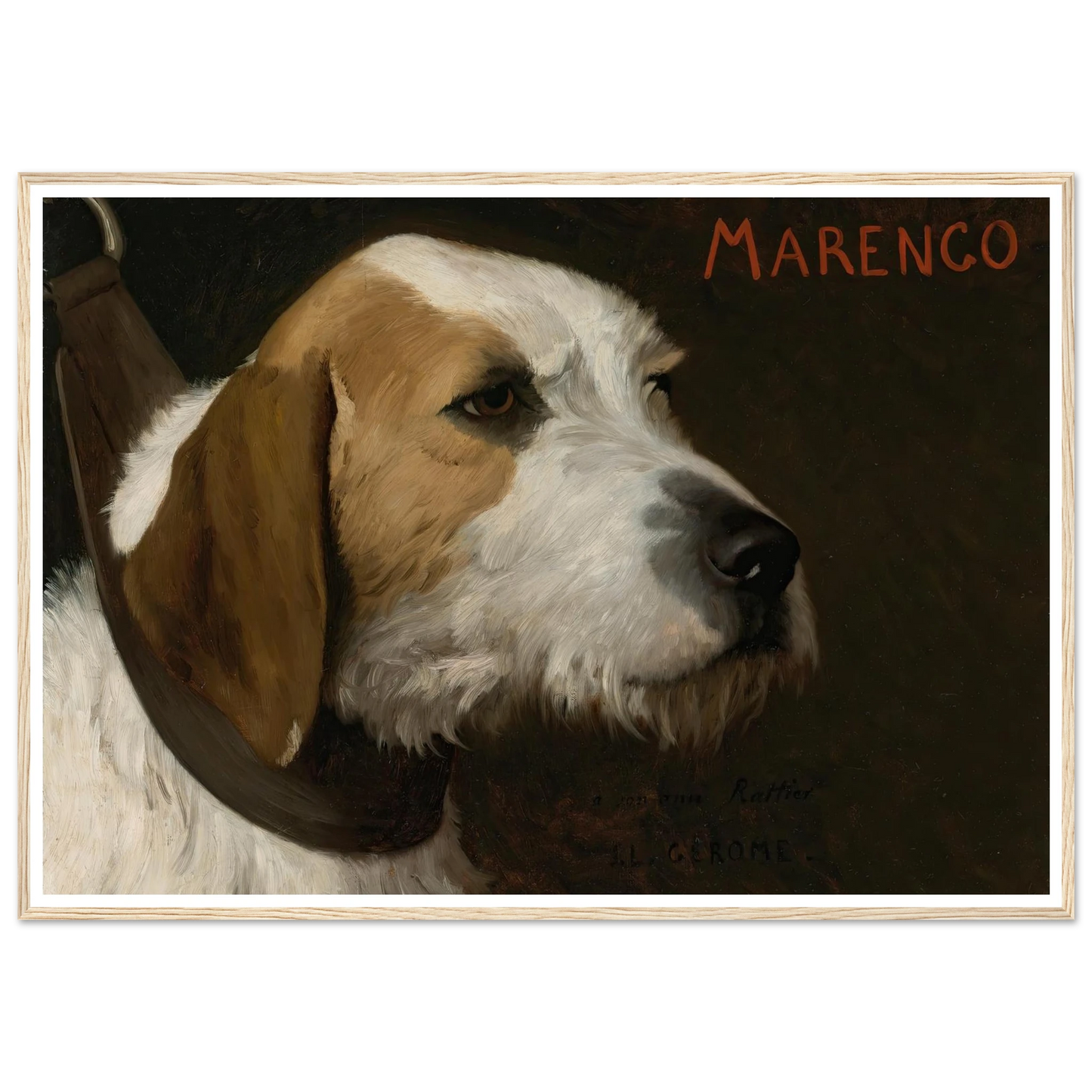 Marengo Art Print | Jean Leon Gerome - Framed Poster - 30x40 cm / 12x16″ - Black frame
