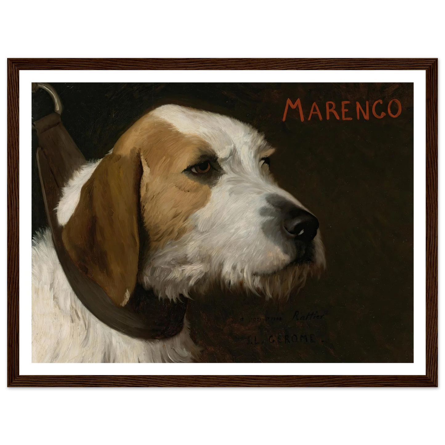 Marengo Art Print | Jean Leon Gerome - Framed Poster - 30x40 cm / 12x16″ - Black frame