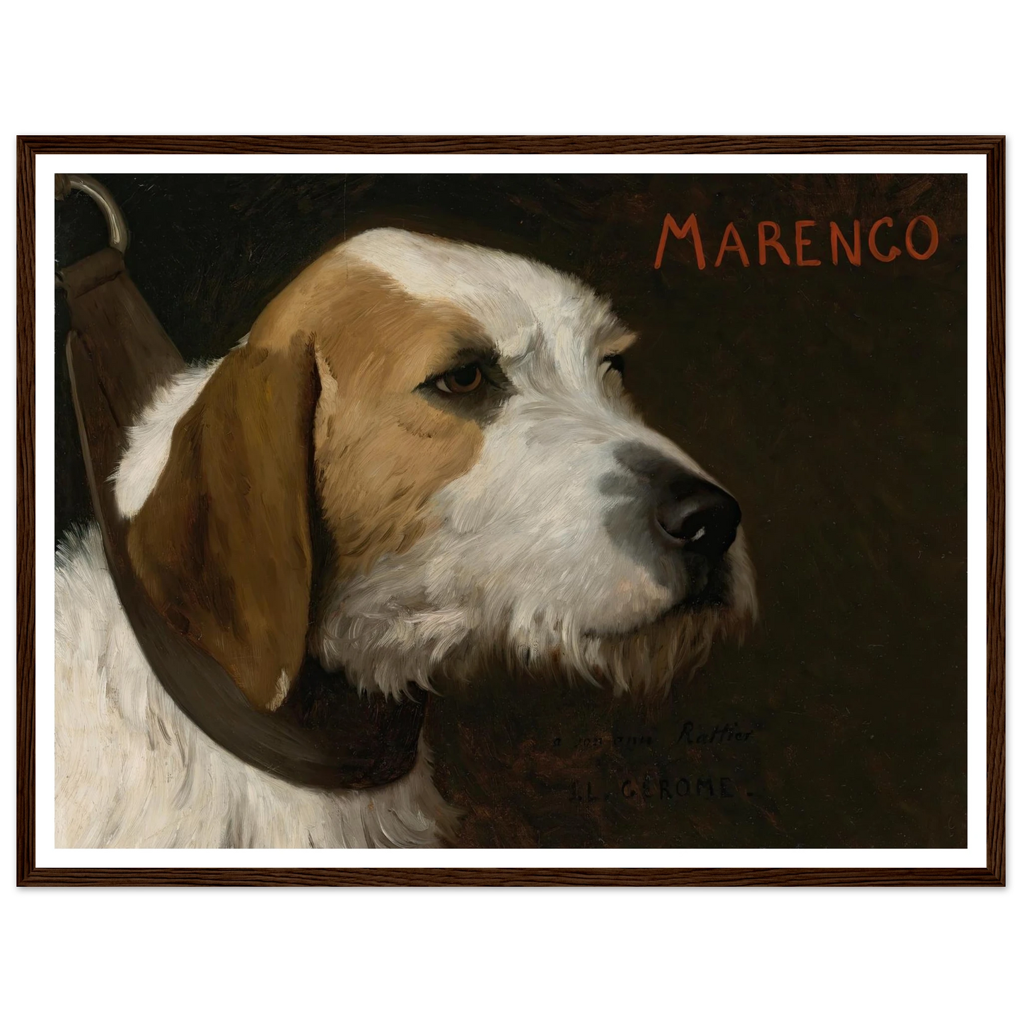 Marengo Art Print | Jean Leon Gerome - Framed Poster - 30x40 cm / 12x16″ - Black frame