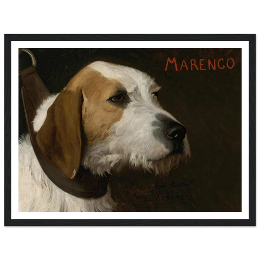 Marengo Art Print | Jean Leon Gerome - Framed Poster - 30x40 cm / 12x16″ - Black frame