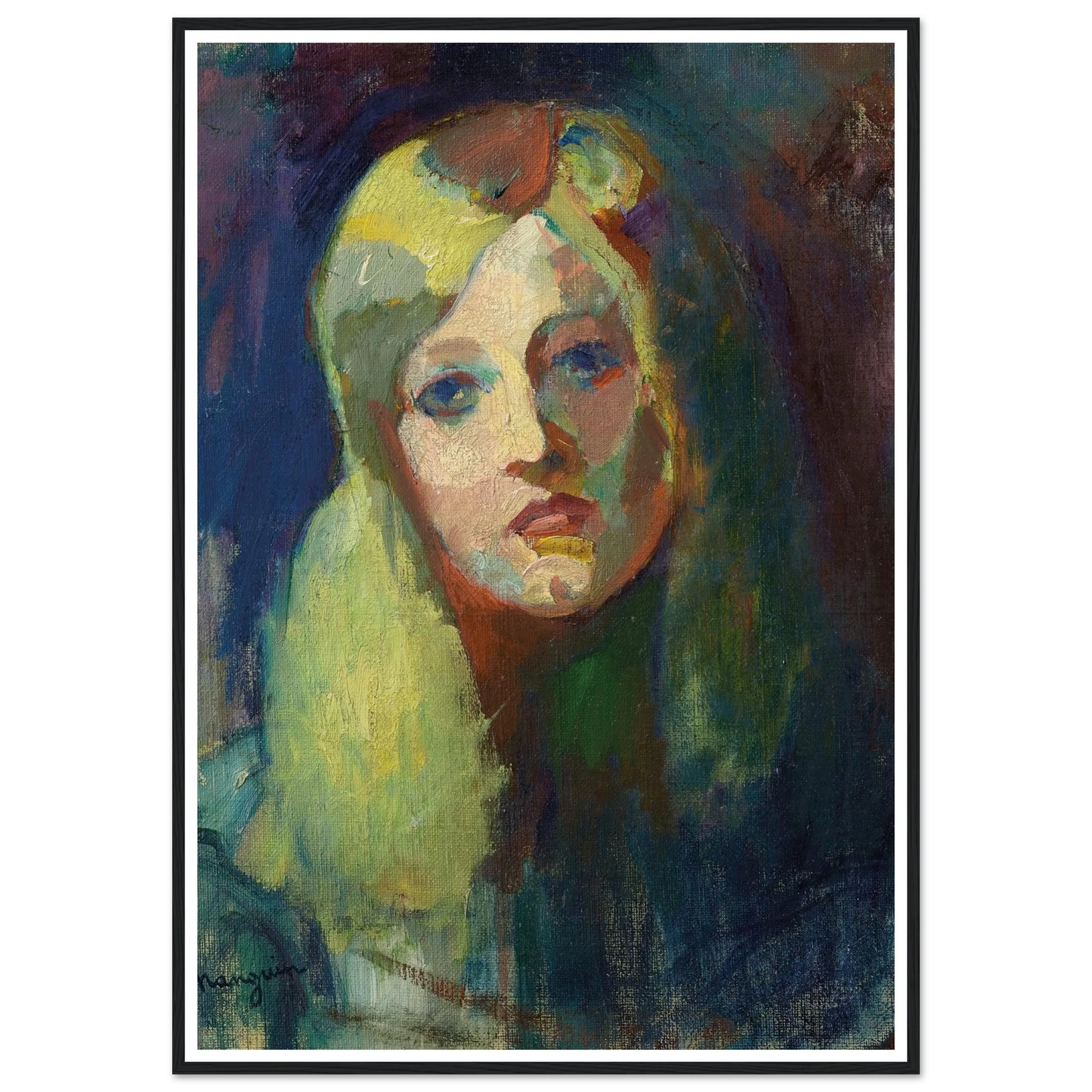 Marie (1899) Art Print | Henri Manguin - Framed Poster - 30x40 cm / 12x16″ - Black frame