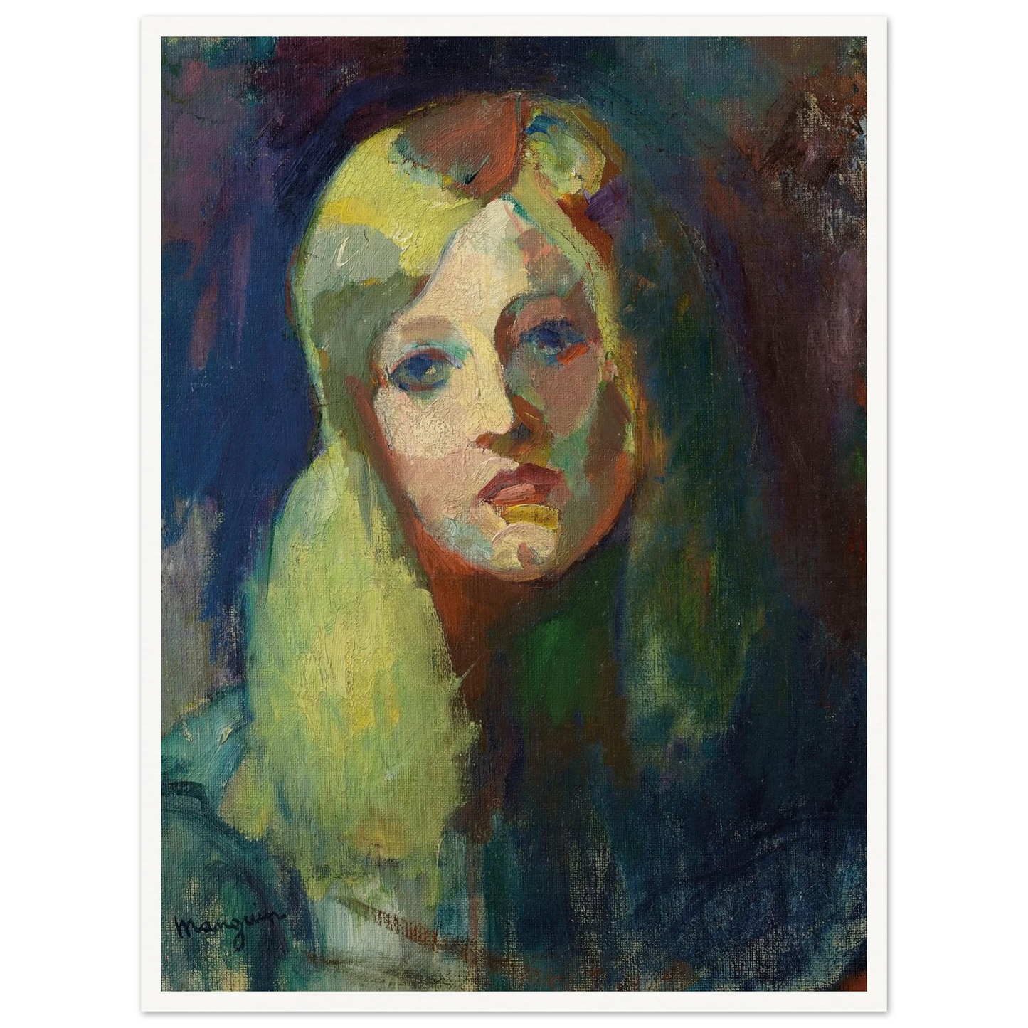 Marie (1899) Art Print | Henri Manguin - Framed Poster - 30x40 cm / 12x16″ - Black frame