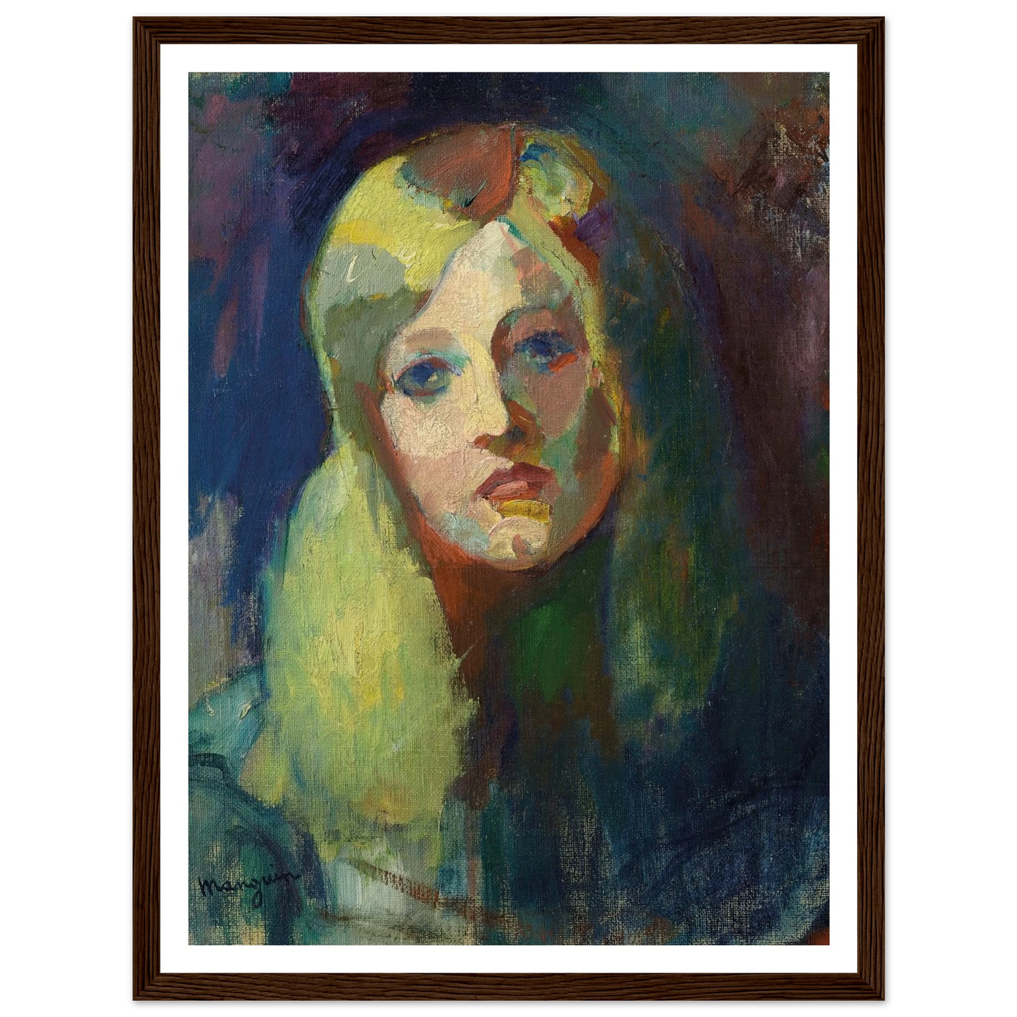 Marie (1899) Art Print | Henri Manguin - Framed Poster - 30x40 cm / 12x16″ - Black frame