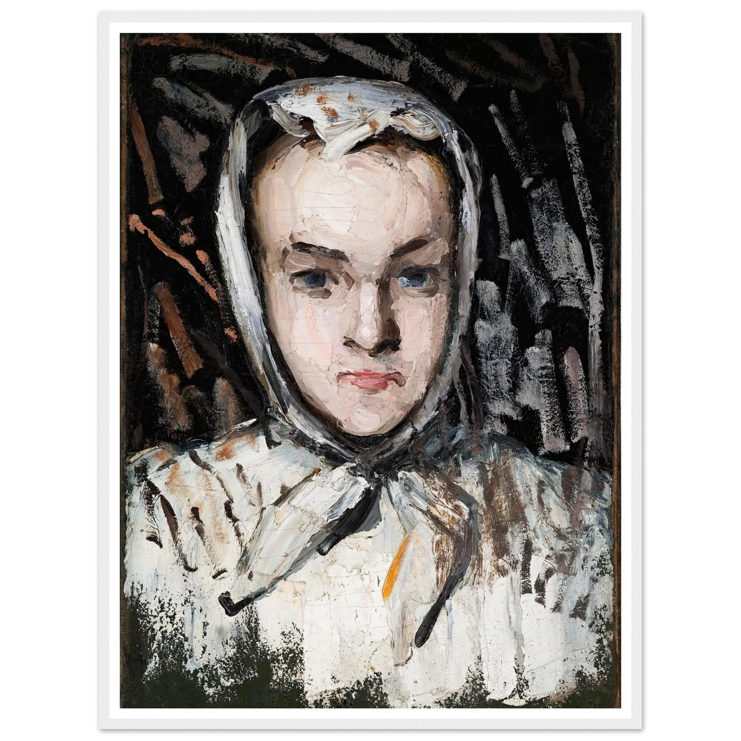 Marie Cézanne, the Artist’s Sister (1866–67) Art Print | Paul Cezanne - Framed Poster - 30x40 cm / 12x16″ - Black frame