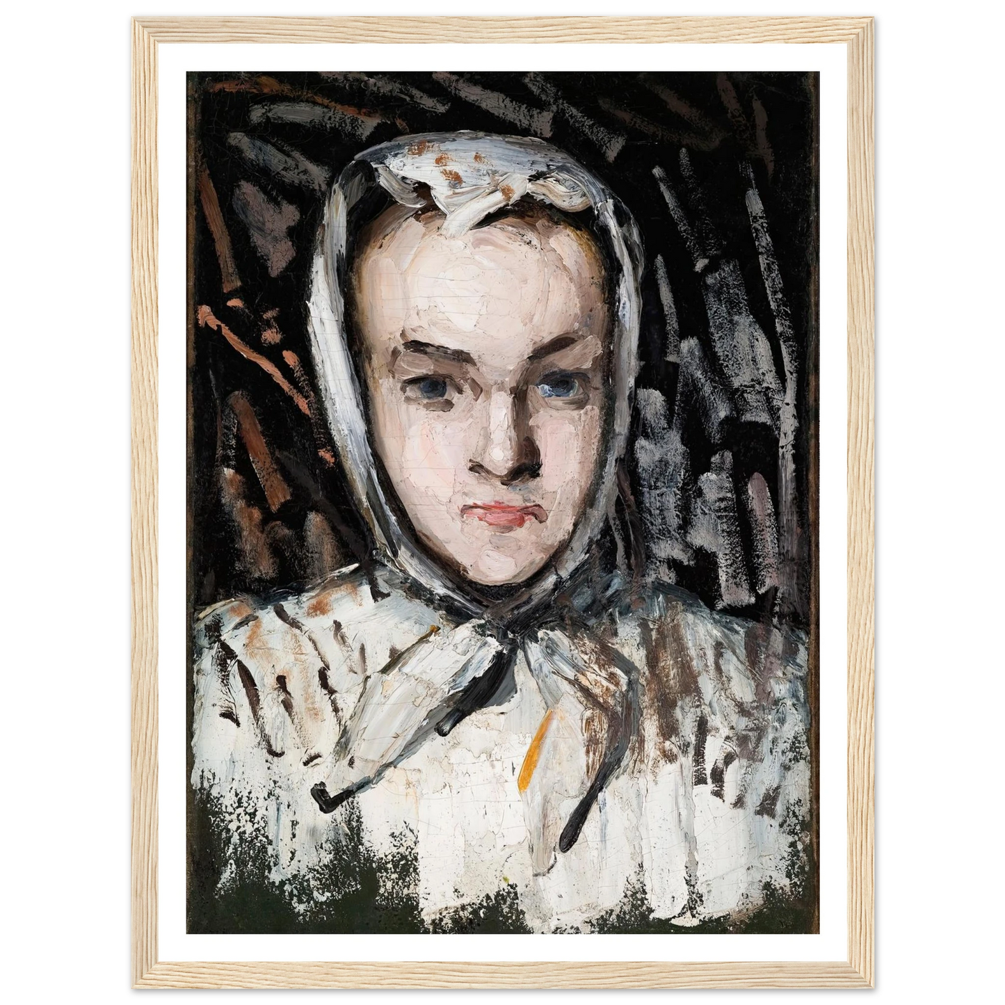 Marie Cézanne, the Artist’s Sister (1866–67) Art Print | Paul Cezanne - Framed Poster - 30x40 cm / 12x16″ - Black frame