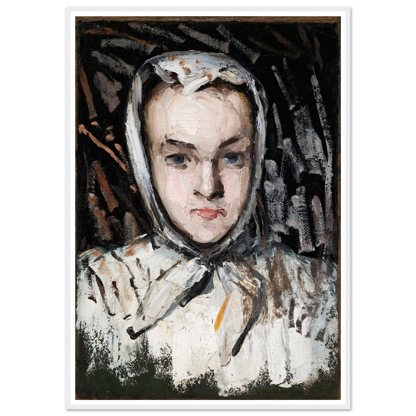 Marie Cézanne, the Artist’s Sister (1866–67) Art Print | Paul Cezanne - Framed Poster - 30x40 cm / 12x16″ - Black frame