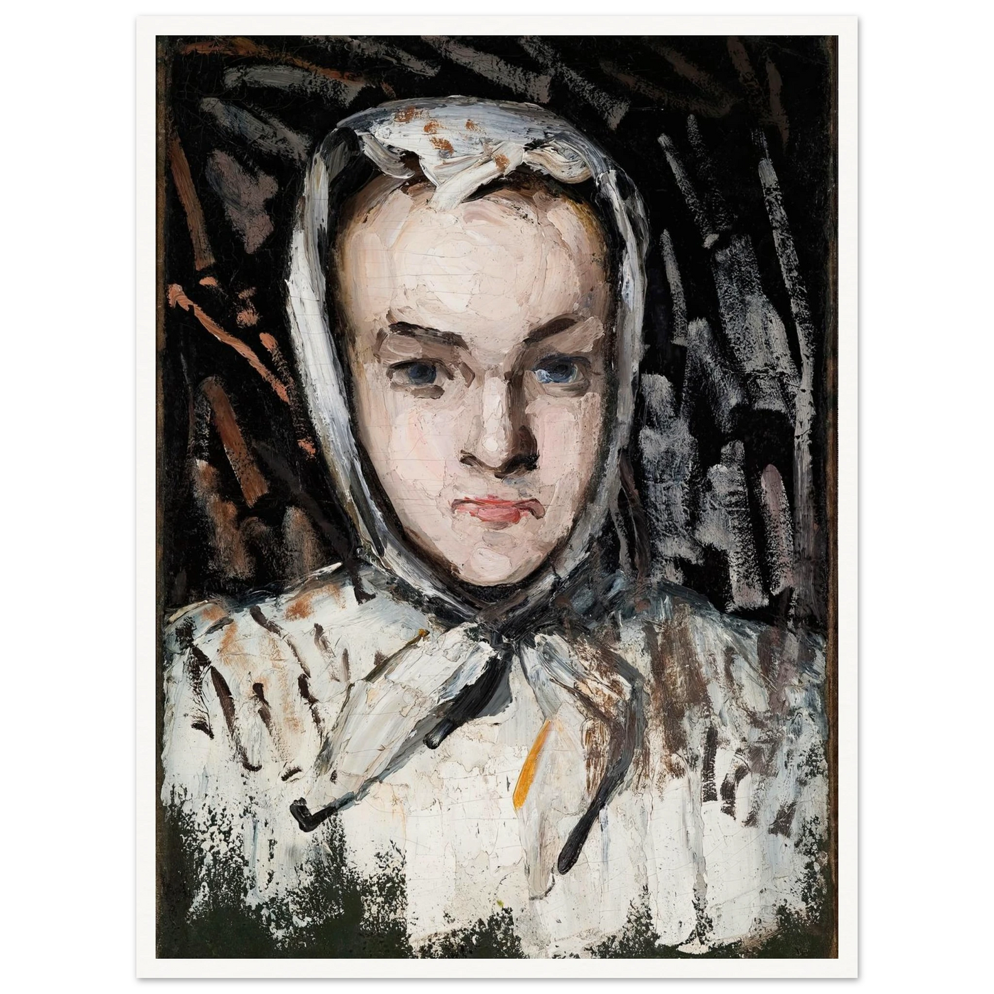 Marie Cézanne, the Artist’s Sister (1866–67) Art Print | Paul Cezanne - Framed Poster - 30x40 cm / 12x16″ - Black frame