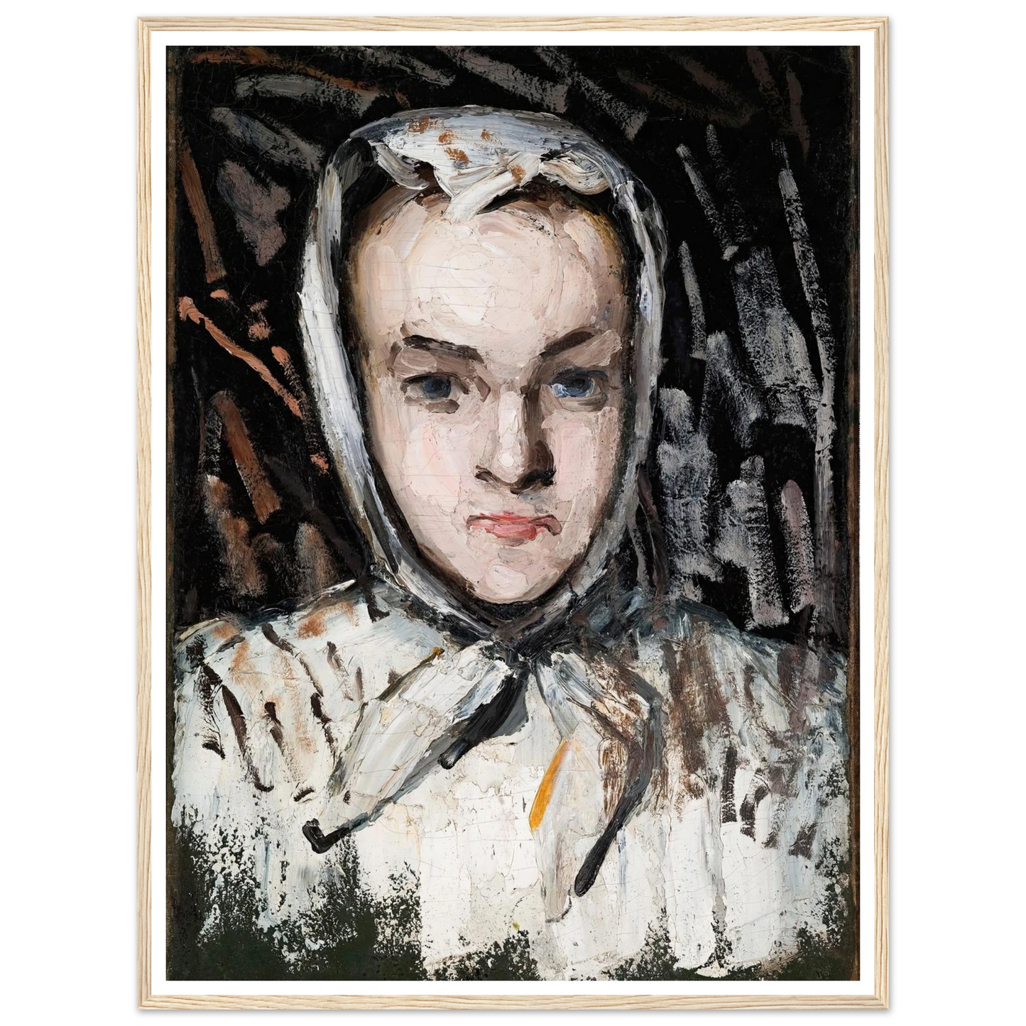 Marie Cézanne, the Artist’s Sister (1866–67) Art Print | Paul Cezanne - Framed Poster - 30x40 cm / 12x16″ - Black frame