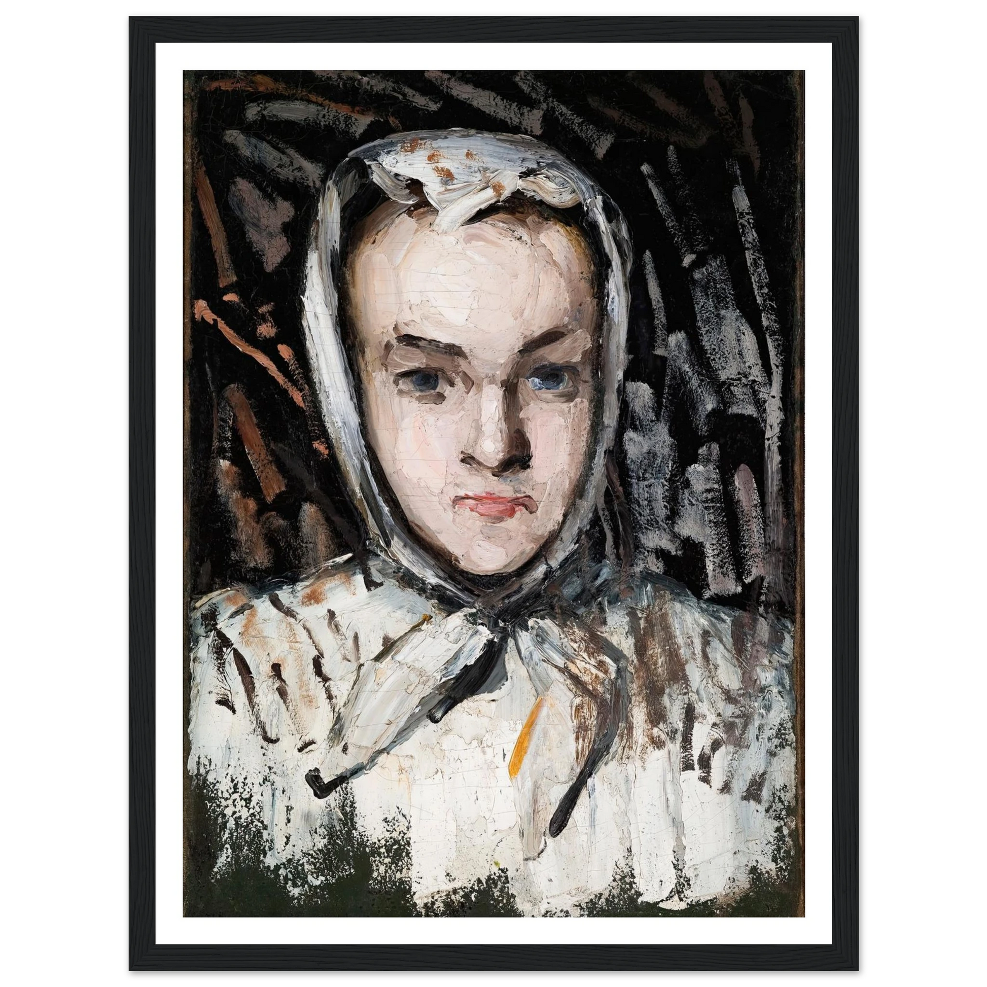 Marie Cézanne, the Artist’s Sister (1866–67) Art Print | Paul Cezanne - Framed Poster - 30x40 cm / 12x16″ - Black frame