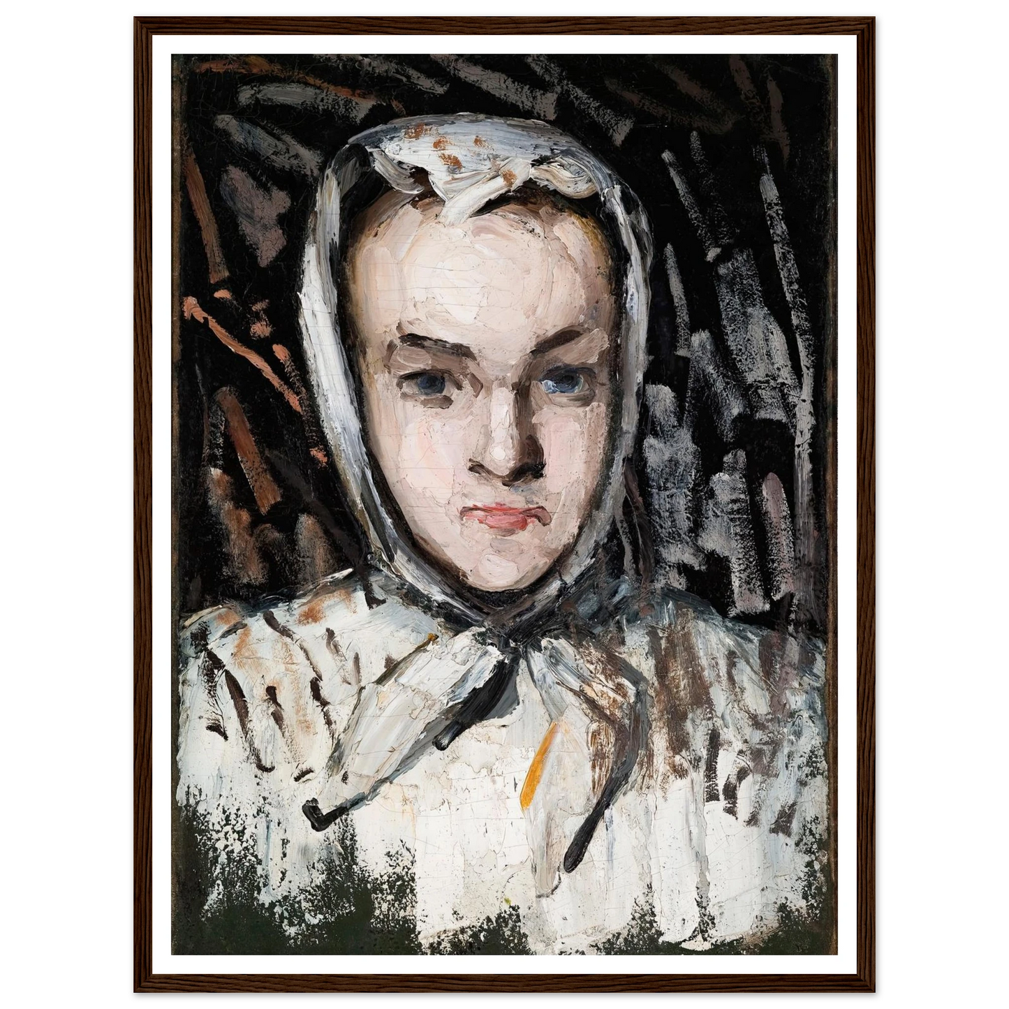Marie Cézanne, the Artist’s Sister (1866–67) Art Print | Paul Cezanne - Framed Poster - 30x40 cm / 12x16″ - Black frame