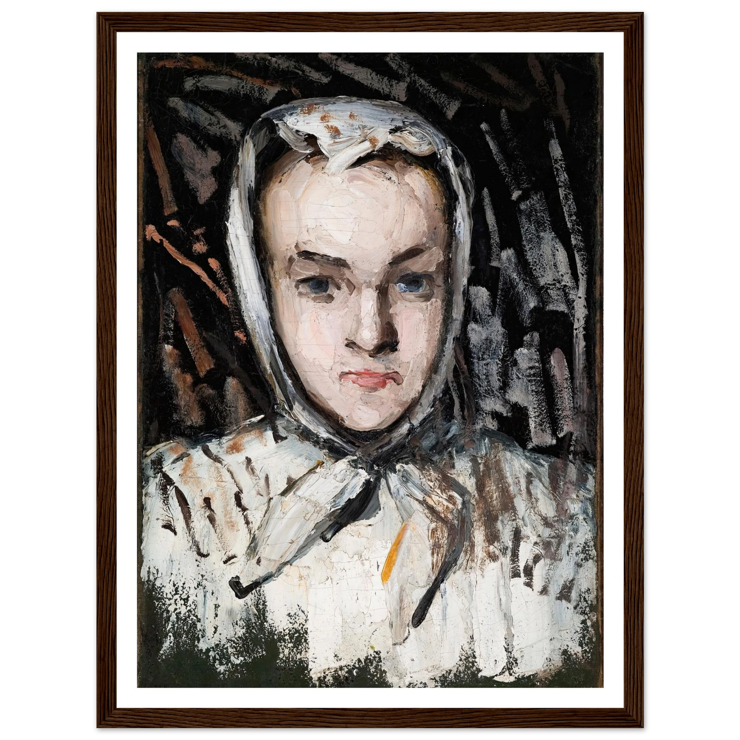 Marie Cézanne, the Artist’s Sister (1866–67) Art Print | Paul Cezanne - Framed Poster - 30x40 cm / 12x16″ - Black frame