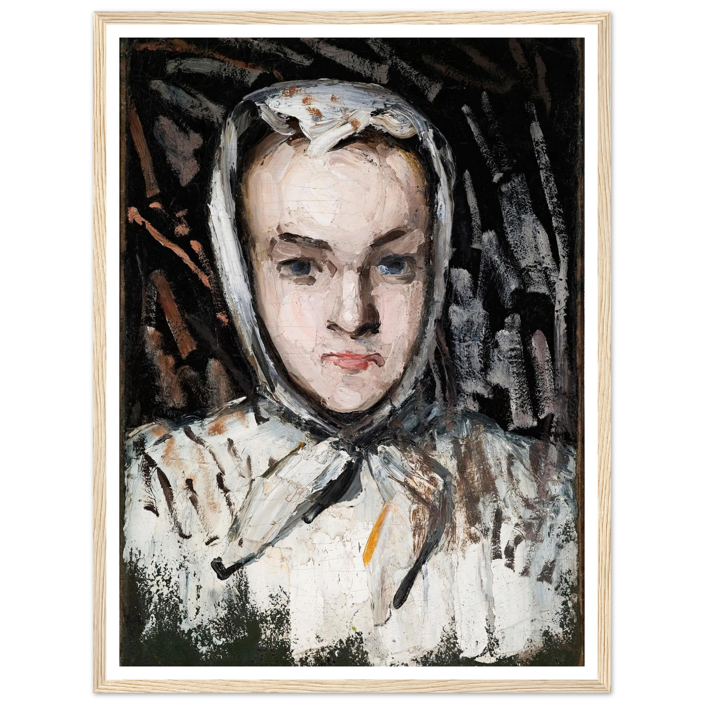Marie Cézanne, the Artist’s Sister (1866–67) Art Print | Paul Cezanne - Framed Poster - 30x40 cm / 12x16″ - Black frame