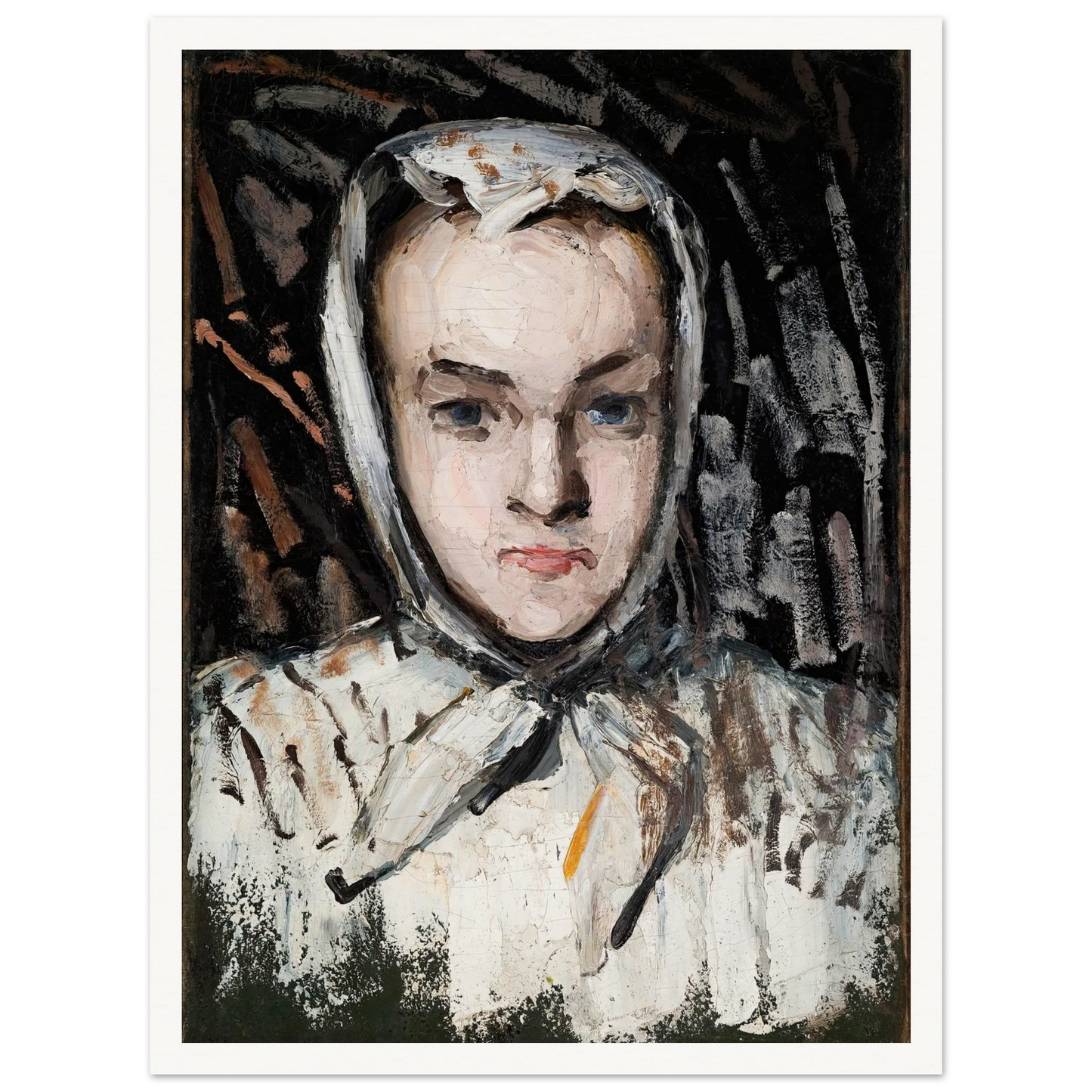 Marie Cézanne, the Artist’s Sister (1866–67) Art Print | Paul Cezanne - Framed Poster - 30x40 cm / 12x16″ - Black frame