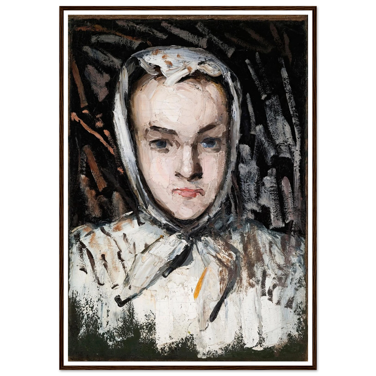 Marie Cézanne, the Artist’s Sister (1866–67) Art Print | Paul Cezanne - Framed Poster - 30x40 cm / 12x16″ - Black frame