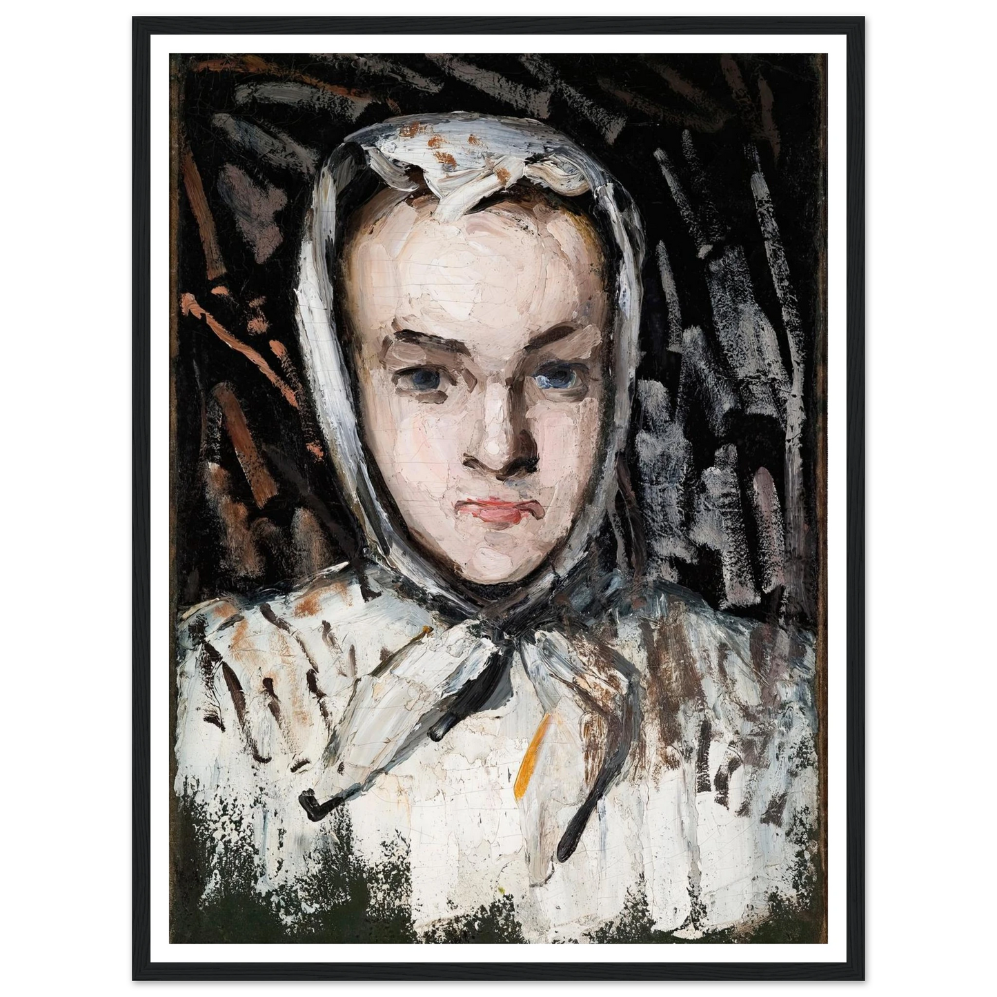 Marie Cézanne, the Artist’s Sister (1866–67) Art Print | Paul Cezanne - Framed Poster - 30x40 cm / 12x16″ - Black frame