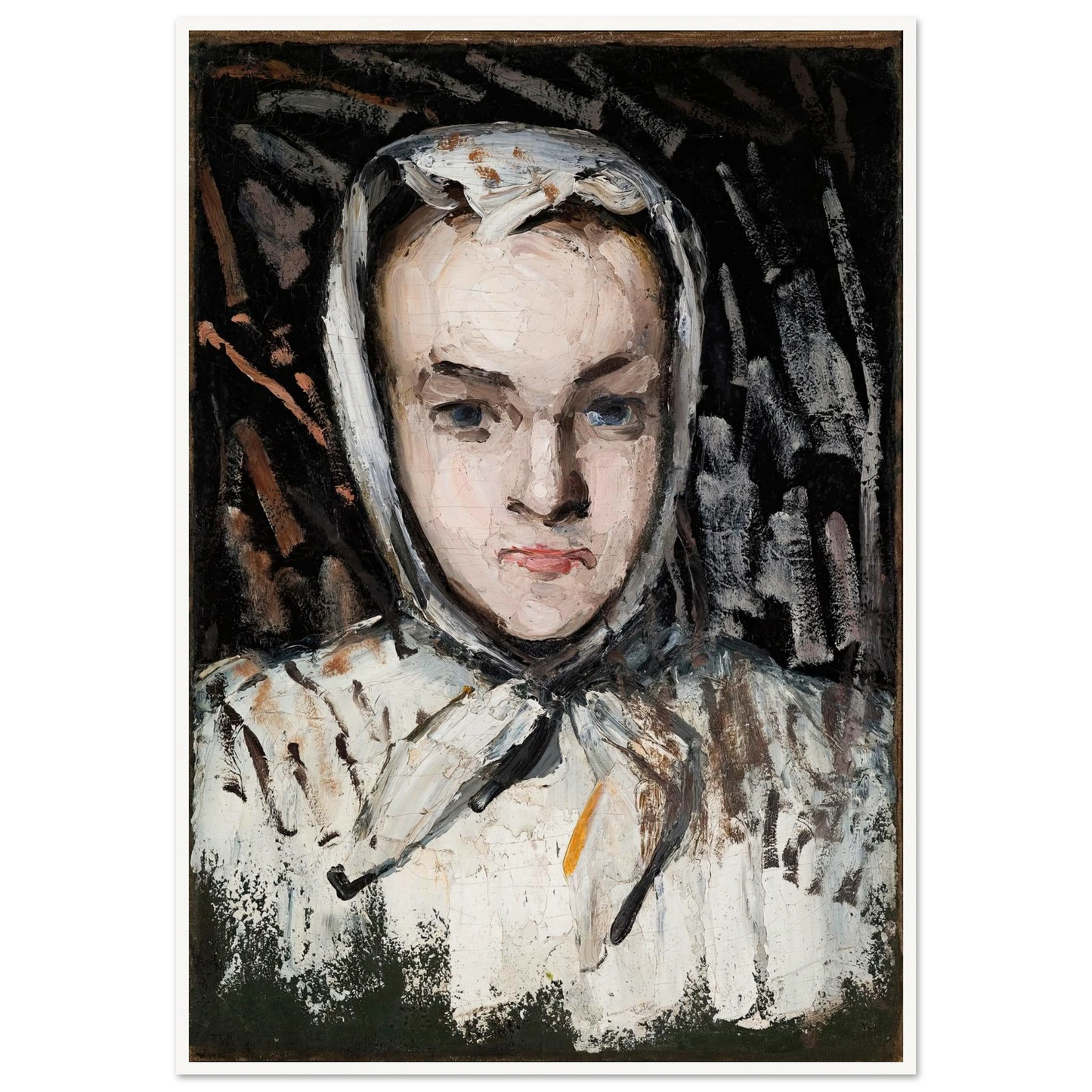 Marie Cézanne, the Artist’s Sister (1866–67) Art Print | Paul Cezanne - Framed Poster - 30x40 cm / 12x16″ - Black frame