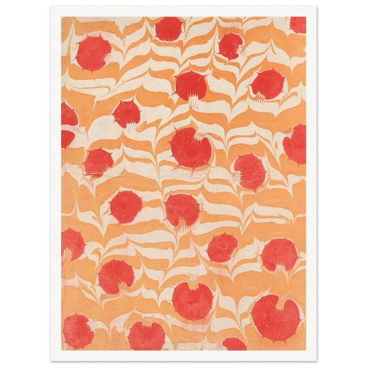 Marmorpapier (1900 - 1921) Art Print | Franz Weisse - Framed Poster - 30x40 cm / 12x16″ - Black frame