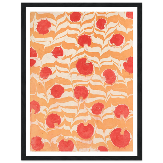 Marmorpapier (1900 - 1921) Art Print | Franz Weisse - Framed Poster - 30x40 cm / 12x16″ - Black frame