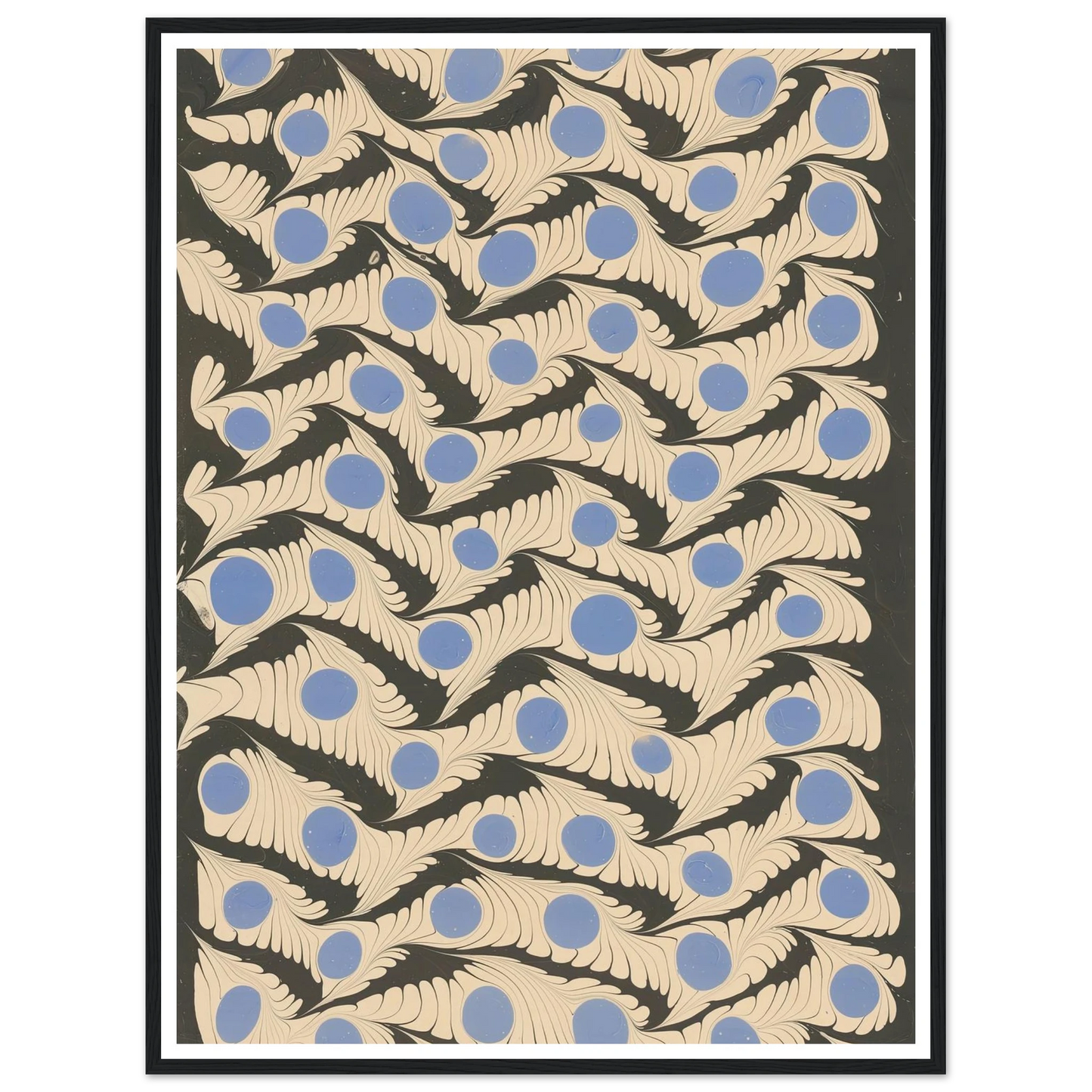 Marmorpapier (1911) Art Print | Franz Weisse - Framed Poster - 30x40 cm / 12x16″ - Black frame