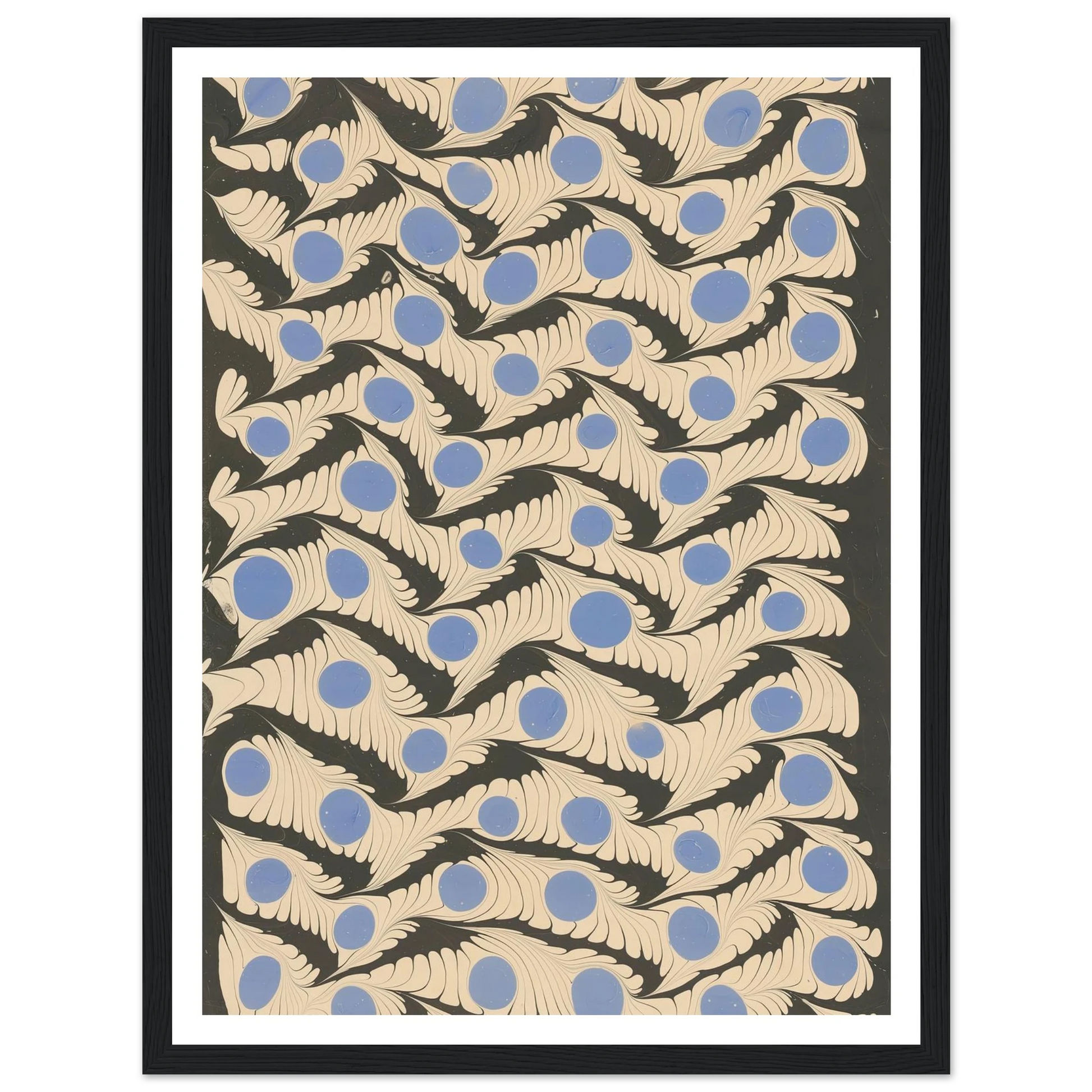 Marmorpapier (1911) Art Print | Franz Weisse - Framed Poster - 30x40 cm / 12x16″ - Black frame