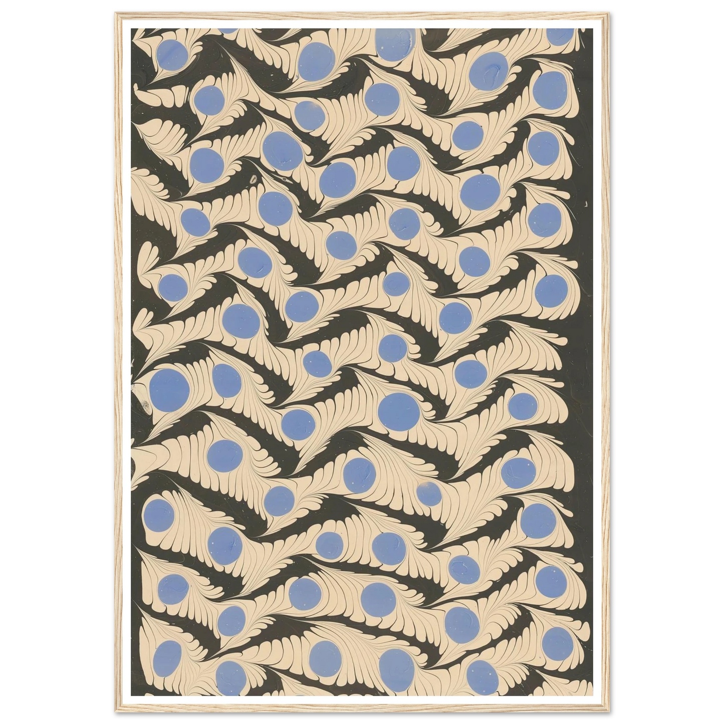 Marmorpapier (1911) Art Print | Franz Weisse - Framed Poster - 30x40 cm / 12x16″ - Black frame