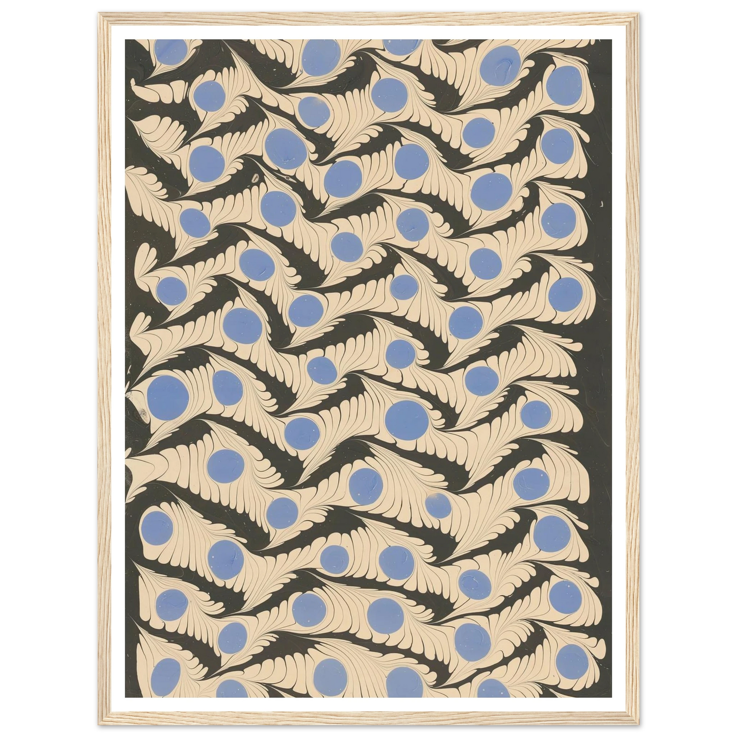 Marmorpapier (1911) Art Print | Franz Weisse - Framed Poster - 30x40 cm / 12x16″ - Black frame