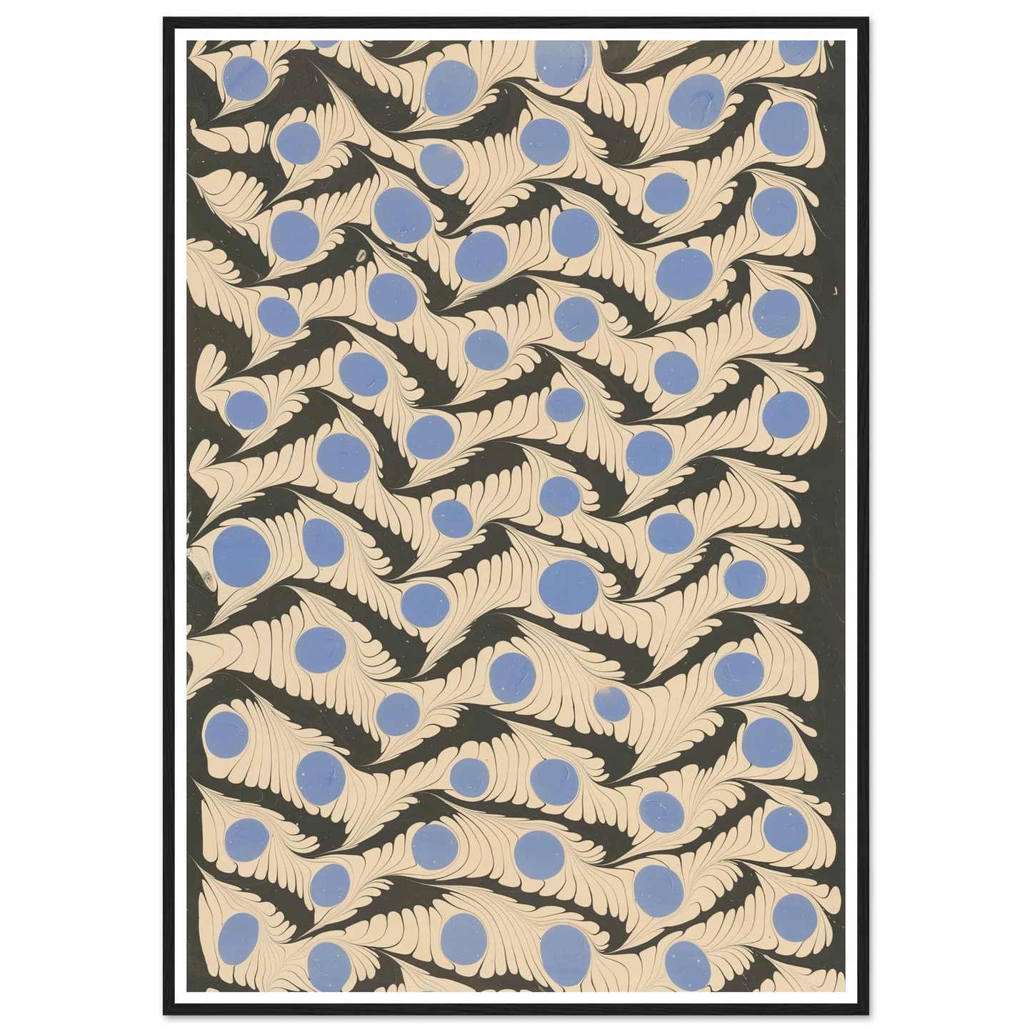 Marmorpapier (1911) Art Print | Franz Weisse - Framed Poster - 30x40 cm / 12x16″ - Black frame