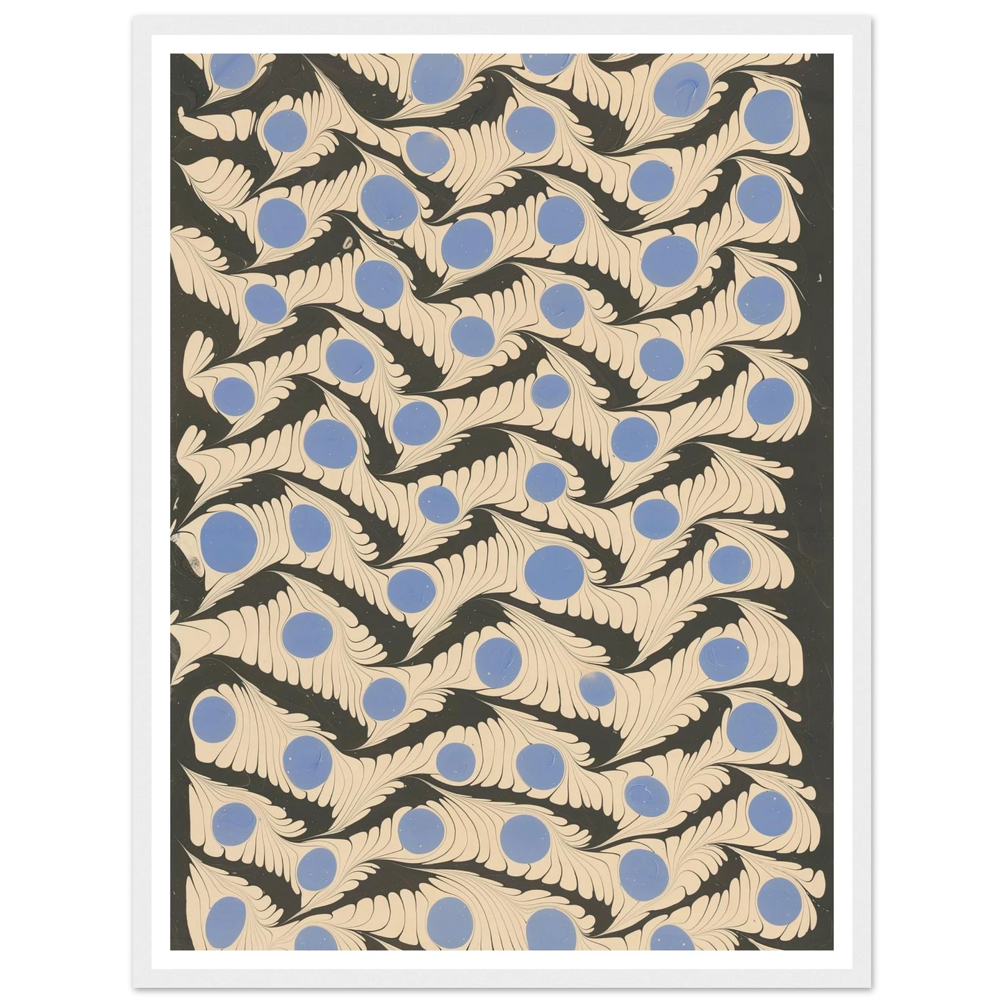 Marmorpapier (1911) Art Print | Franz Weisse - Framed Poster - 30x40 cm / 12x16″ - Black frame