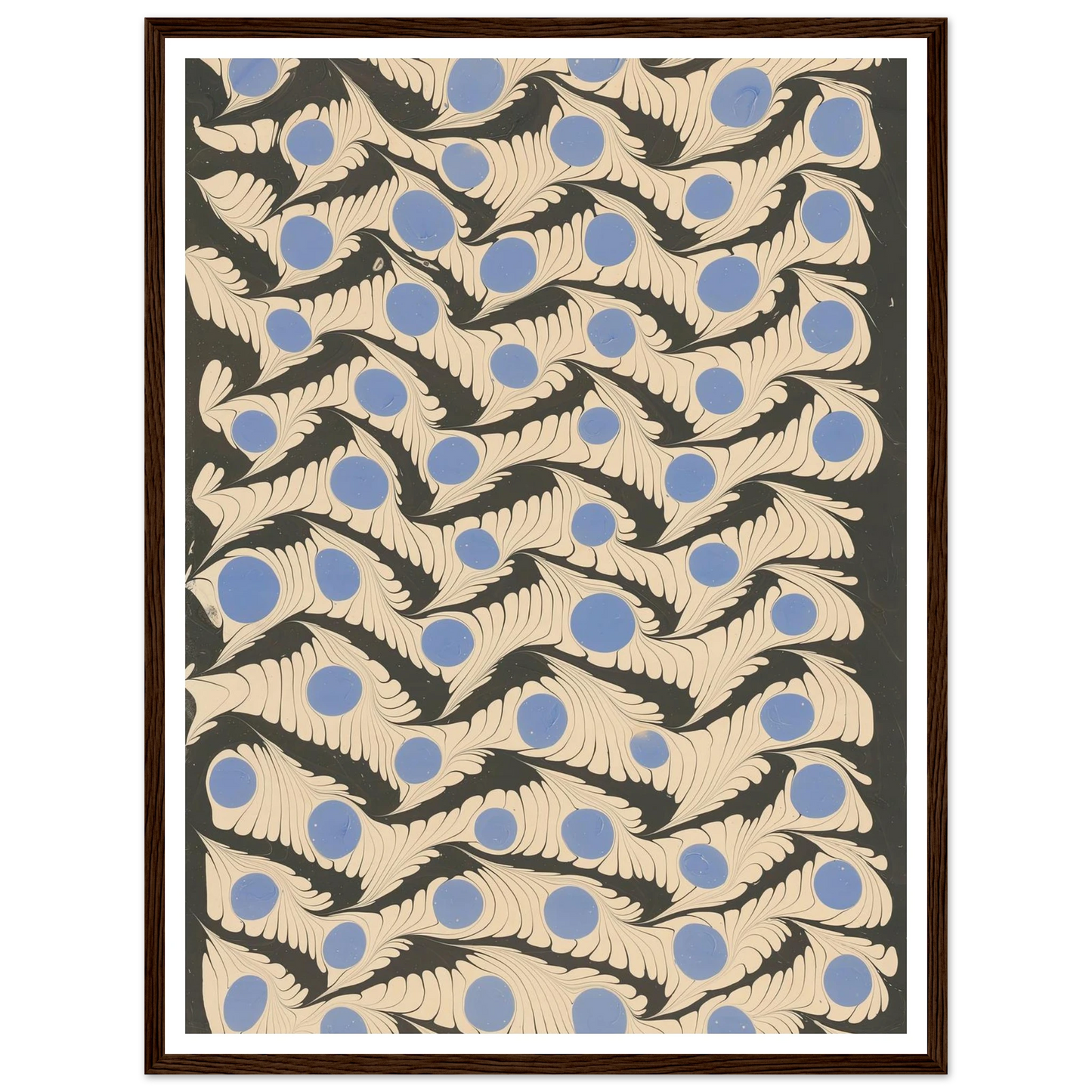 Marmorpapier (1911) Art Print | Franz Weisse - Framed Poster - 30x40 cm / 12x16″ - Black frame