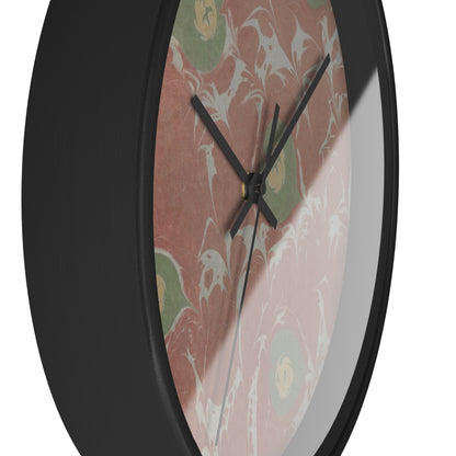 Marmorpapier (mit herzförmigen Motiven) Wall Clock | Anker Kyster - Black - Black Base - 10"