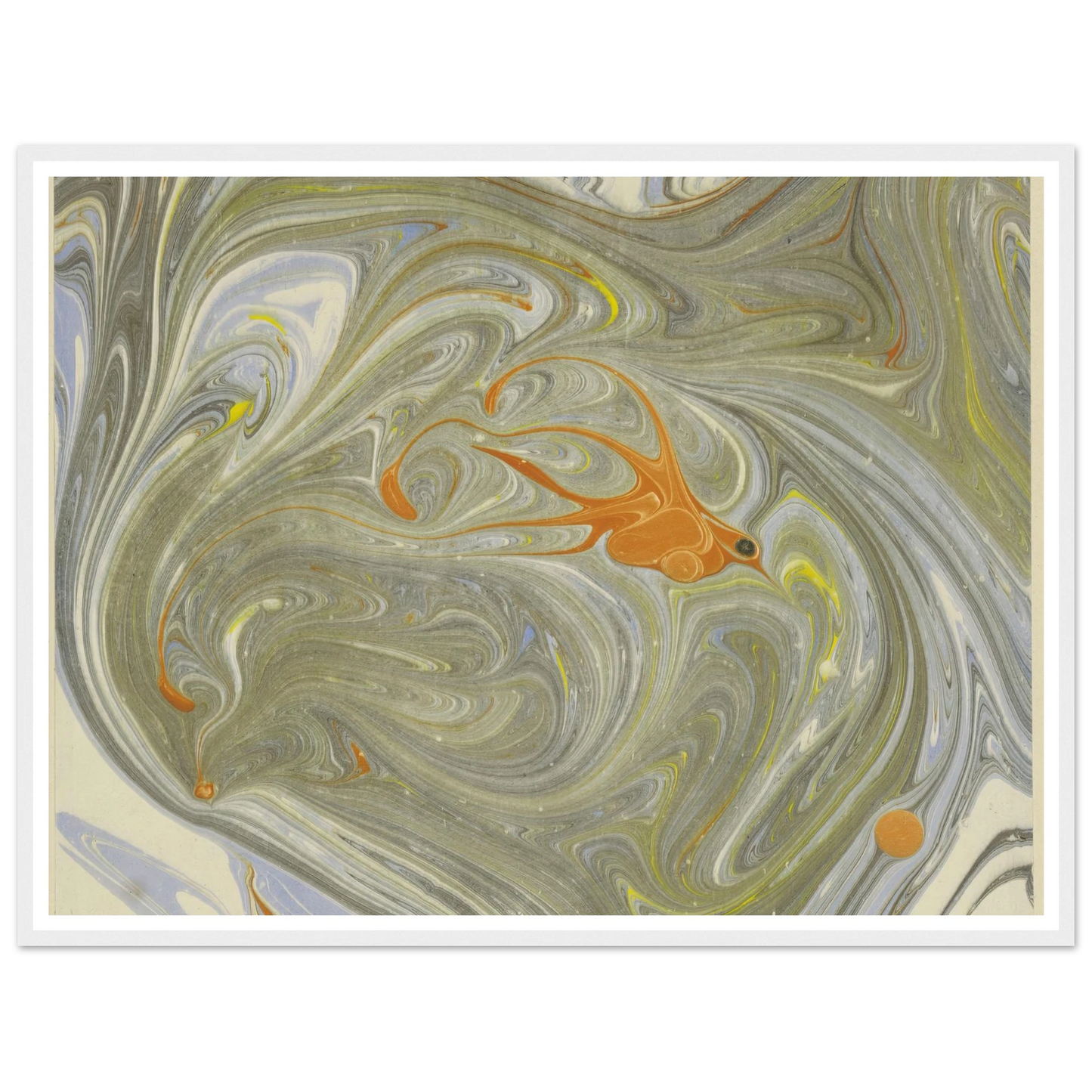 Marmorpapier (mit Vogelmotiv) (1903 - 1907) Art Print | Josef Hoffmann - Framed Poster - 30x40 cm / 12x16″ - Black frame