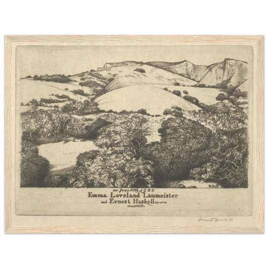 Marriage Announcement–Ernest Haskell and Emma Loveland Laumeister (1920) Art Print | Ernest Haskell - Framed Poster - 30x40 cm / 12x16″ - Black frame