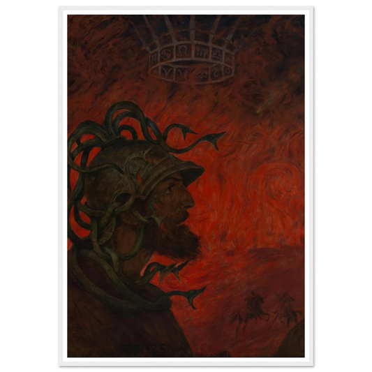 Mars (1906) Art Print | Hans Thoma - Framed Poster - 30x40 cm / 12x16″ - Black frame