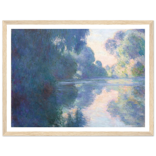 Matinée sur la Seine (1897) Art Print | Claude Monet - Framed Poster - 30x40 cm / 12x16″ - Black frame