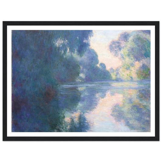Matinée sur la Seine (1897) Art Print | Claude Monet - Framed Poster - 30x40 cm / 12x16″ - Black frame