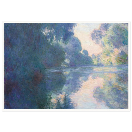 Matinée sur la Seine (1897) Art Print | Claude Monet - Framed Poster - 30x40 cm / 12x16″ - Black frame