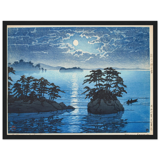 Matsushima Futagojima (1933) Art Print | Kawase Hasui - Framed Poster - 30x40 cm / 12x16″ - Black frame