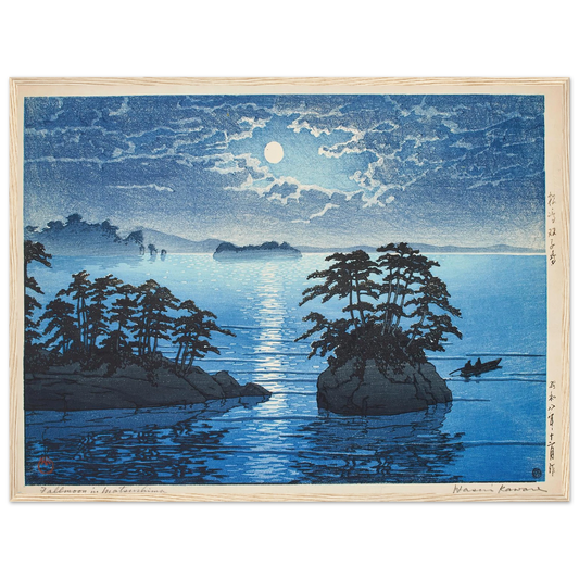 Matsushima Futagojima (1933) Art Print | Kawase Hasui - Framed Poster - 30x40 cm / 12x16″ - Black frame