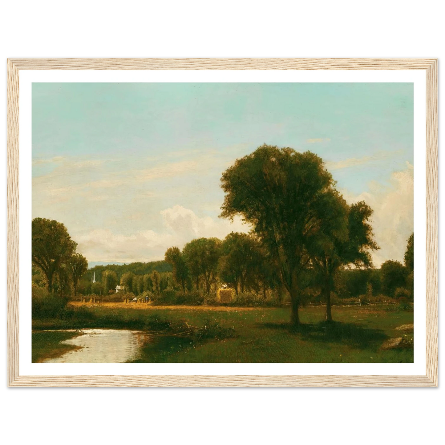 Medfield Landscape (circa 1868-69) Art Print | George Inness - Framed Poster - 30x40 cm / 12x16″ - Black frame