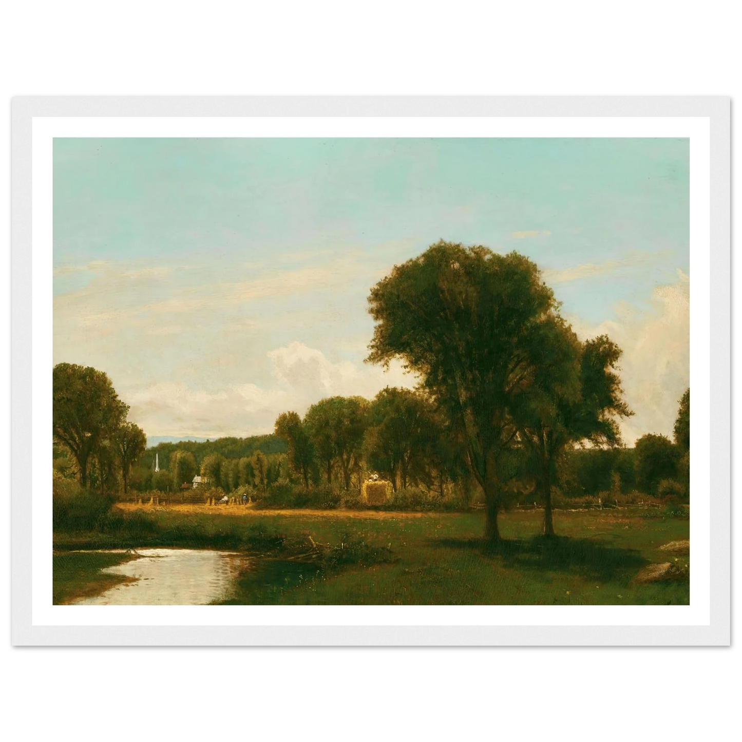 Medfield Landscape (circa 1868-69) Art Print | George Inness - Framed Poster - 30x40 cm / 12x16″ - Black frame